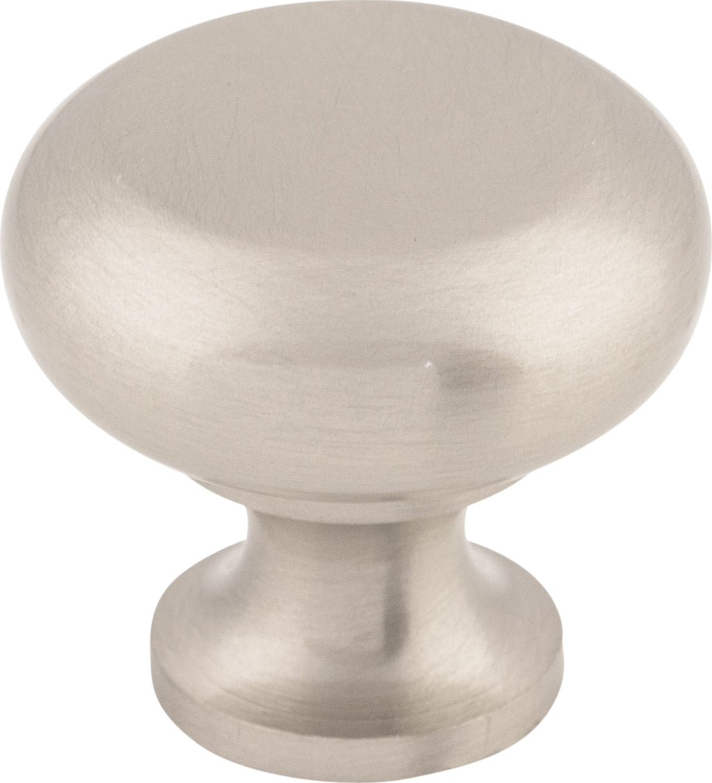 Top Knobs Flat Series 1-1/4"L Knob, Brushed Satin Nickel