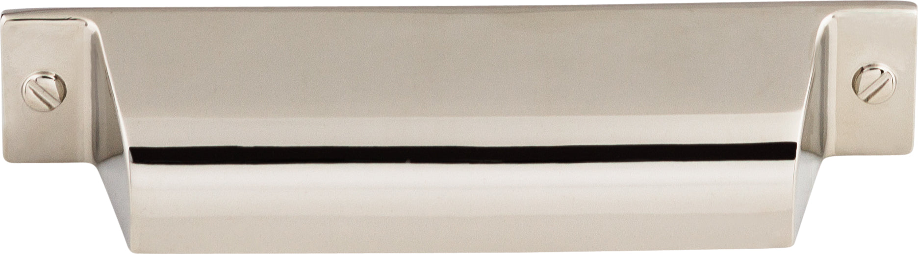 Top Knobs Channing Series 3-3/4"(95mm) CC Cup Pull, Polished Nickel