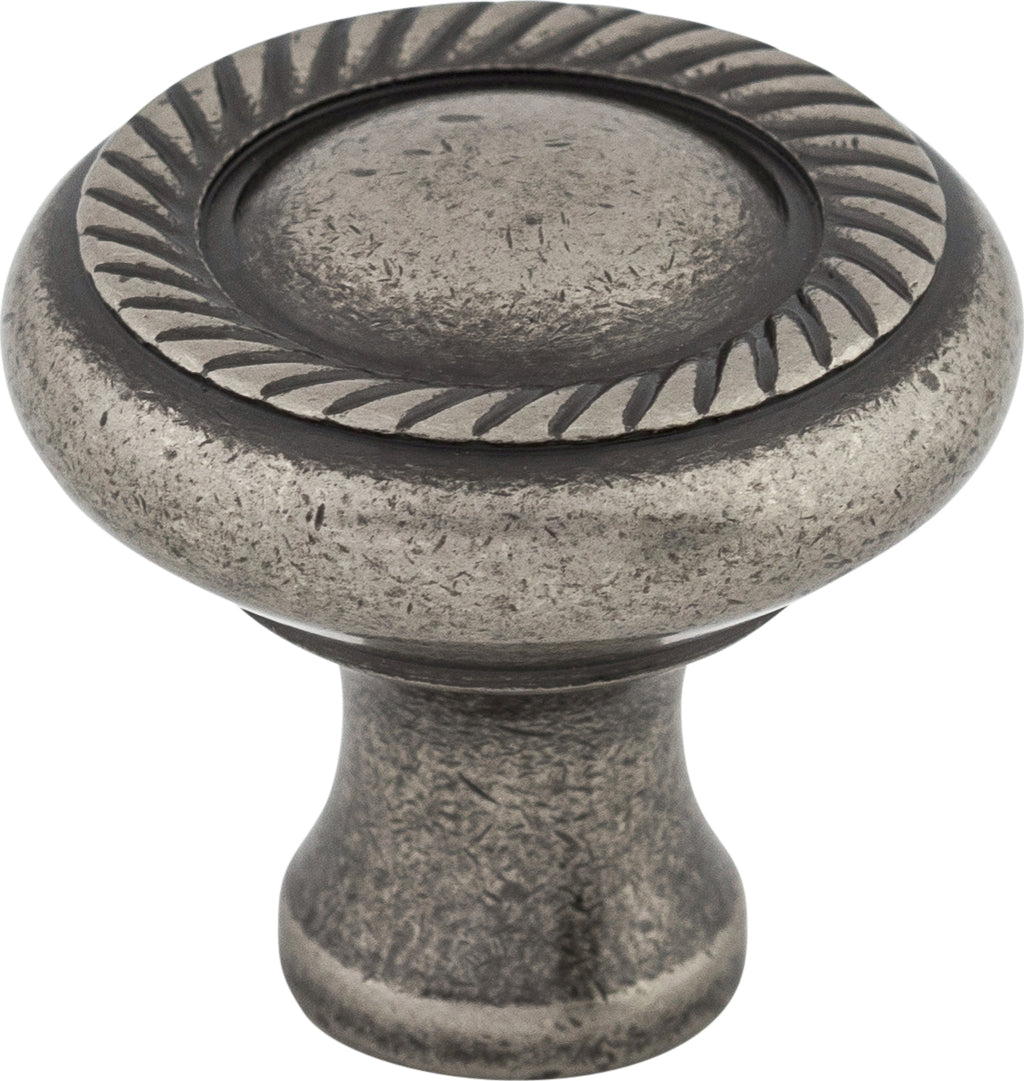 Top Knobs Swirl Series 1-1/4"L Knob, Pewter Antique