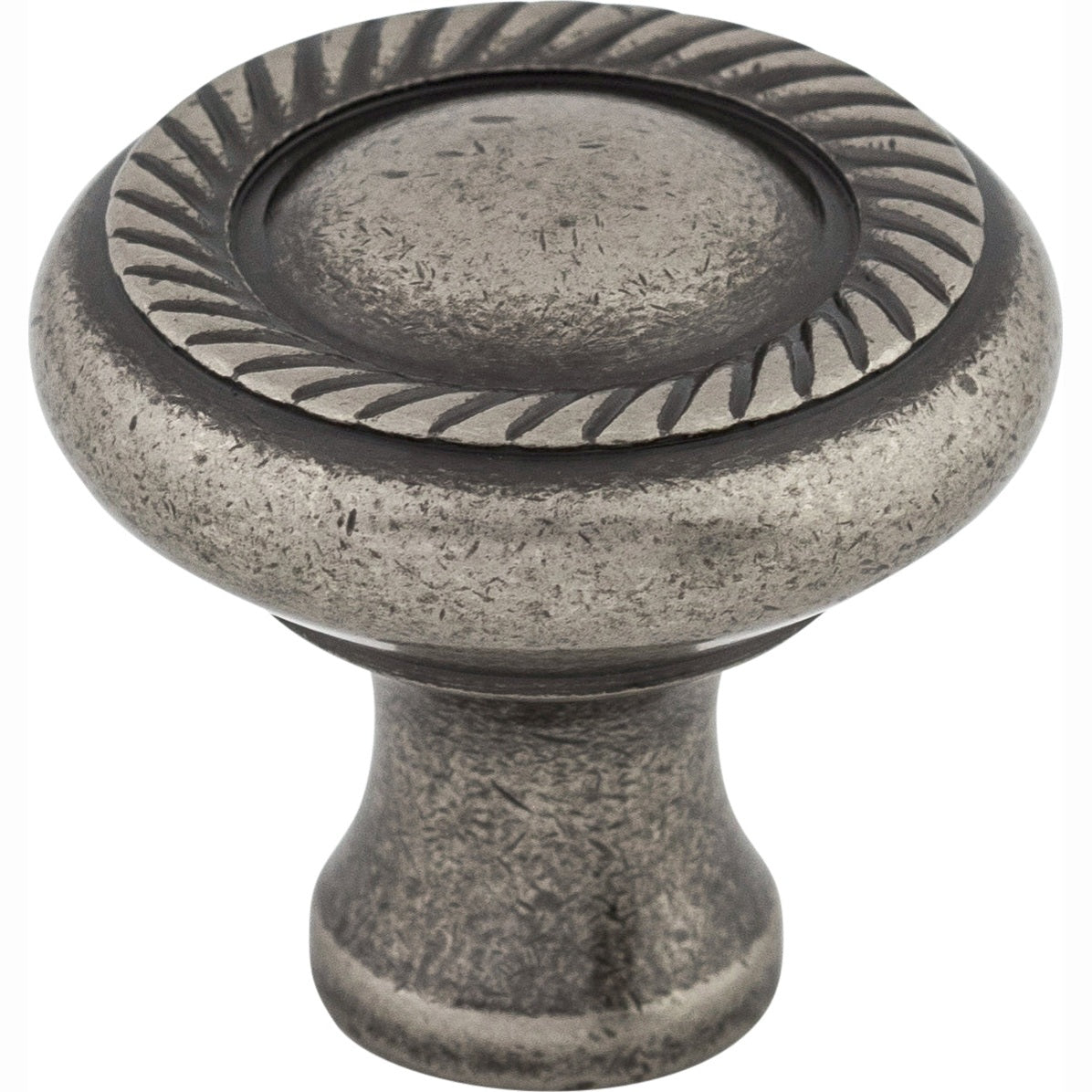Top Knobs Swirl Series 1-1/4"L Knob, Pewter Antique