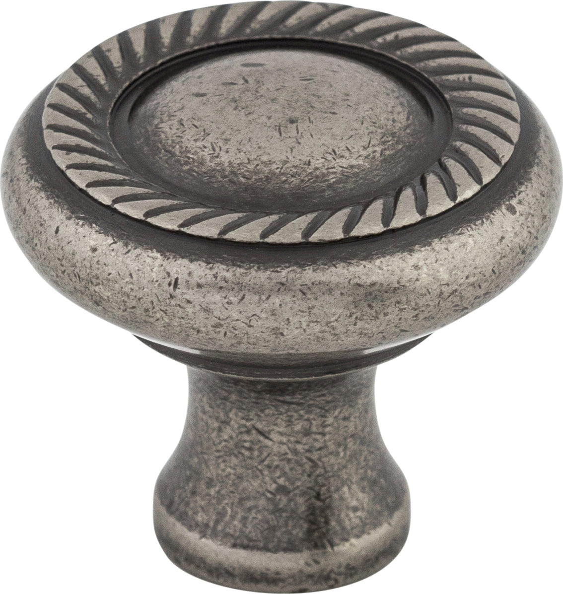 Top Knobs Swirl Series 1-1/4"L Knob, Pewter Antique