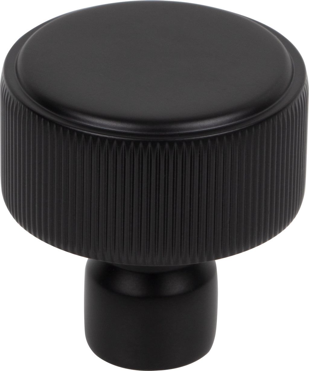 Top Knobs Dempsey Series 1-1/4"L Round Knob, Flat Black