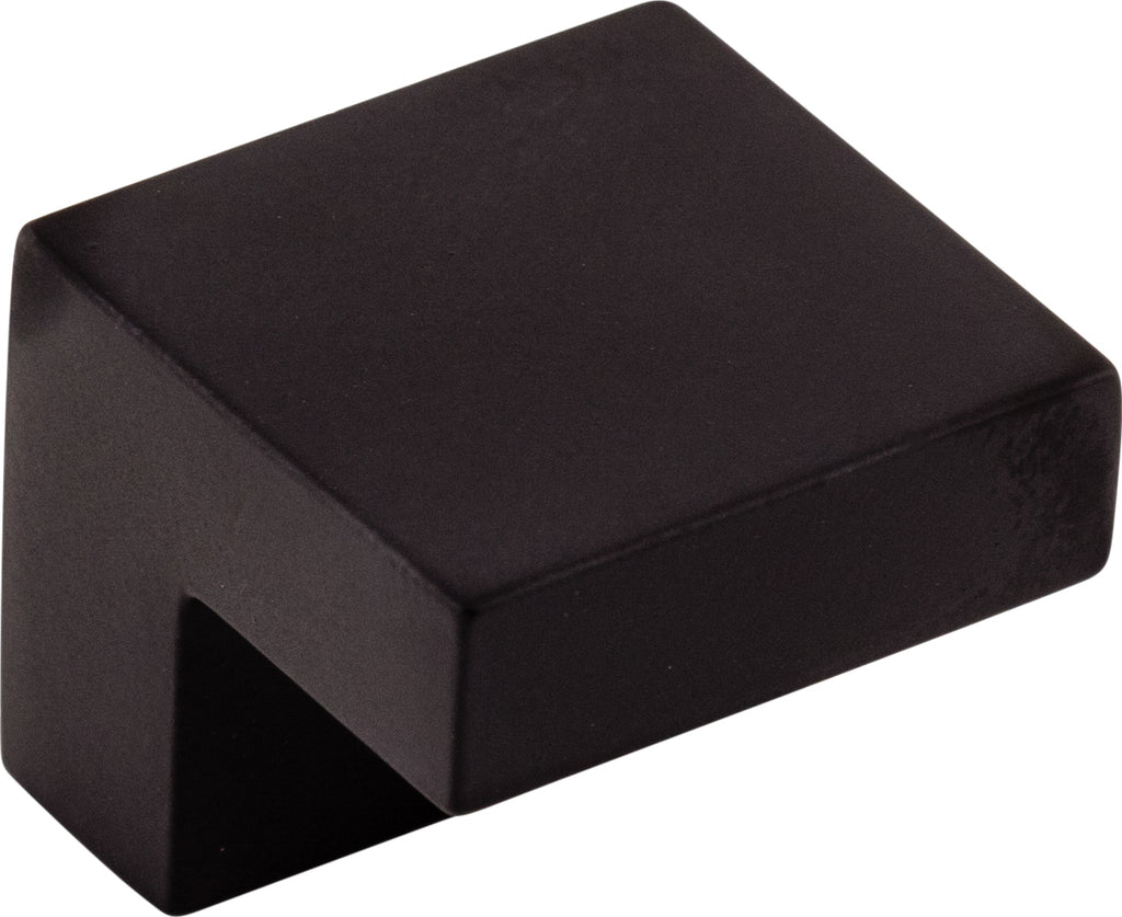 Top Knobs Square Series 1"L Knob, Flat Black