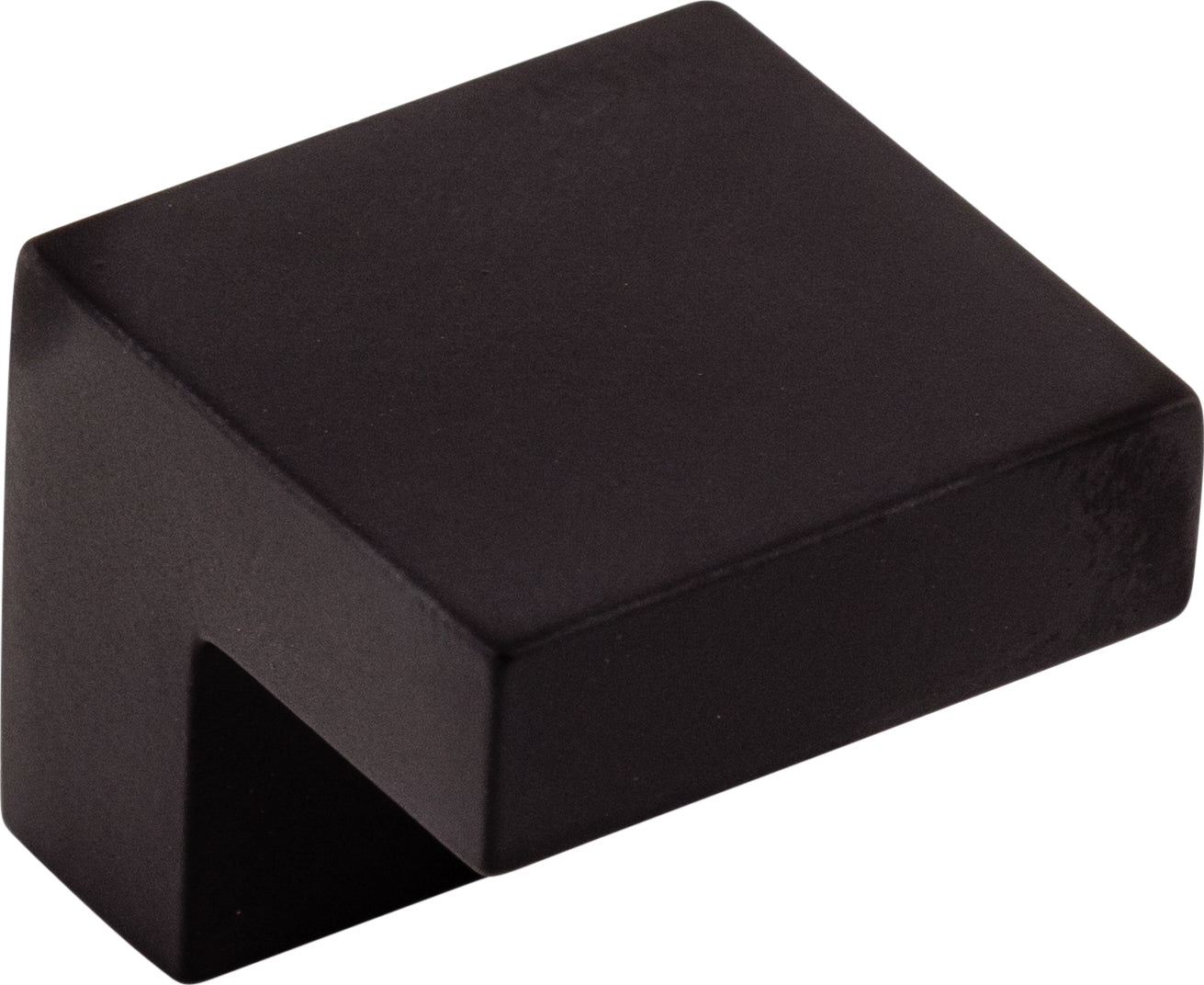 Top Knobs Square Series 1"L Knob, Flat Black