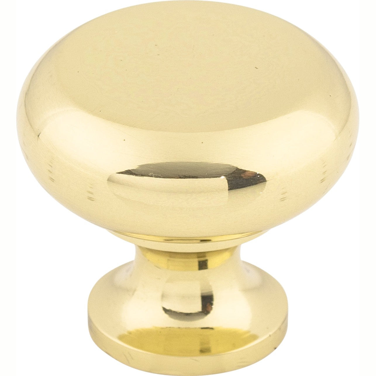 Top Knobs Flat Series 1-1/4"L Knob, Polished Brass