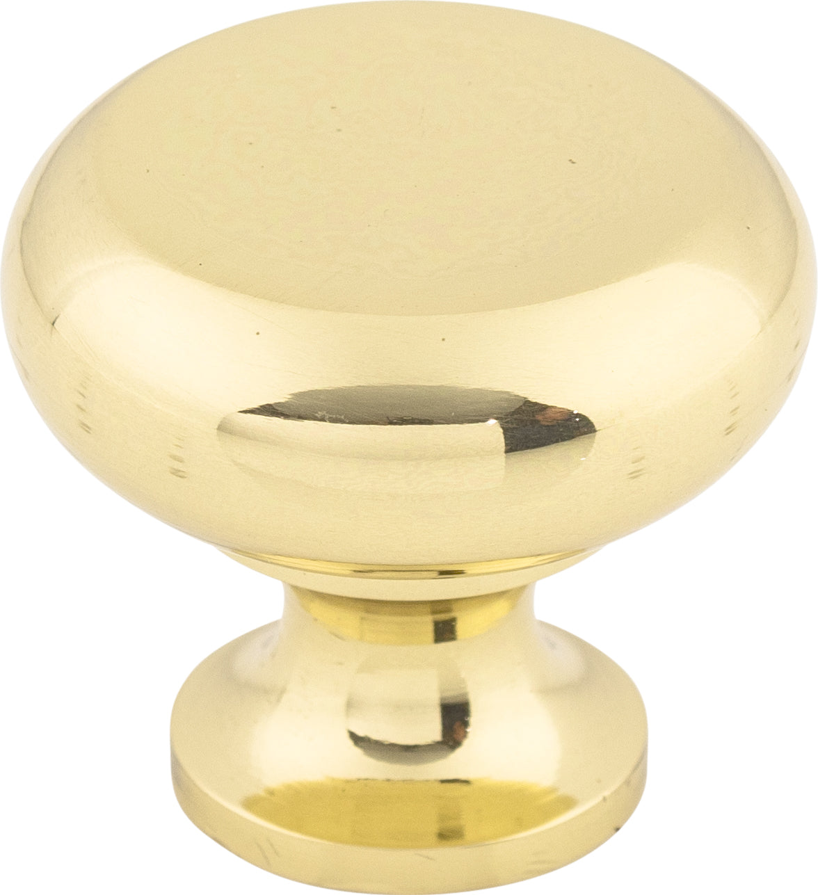 Top Knobs Flat Series 1-1/4"L Knob, Polished Brass