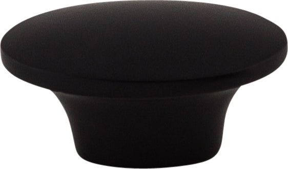 Top Knobs Oval Series 1-1/2"L Knob, Flat Black