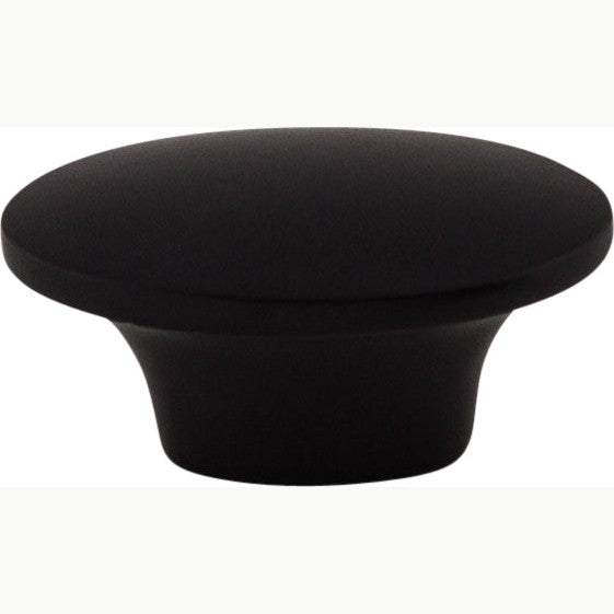Top Knobs Oval Series 1-1/2"L Knob, Flat Black