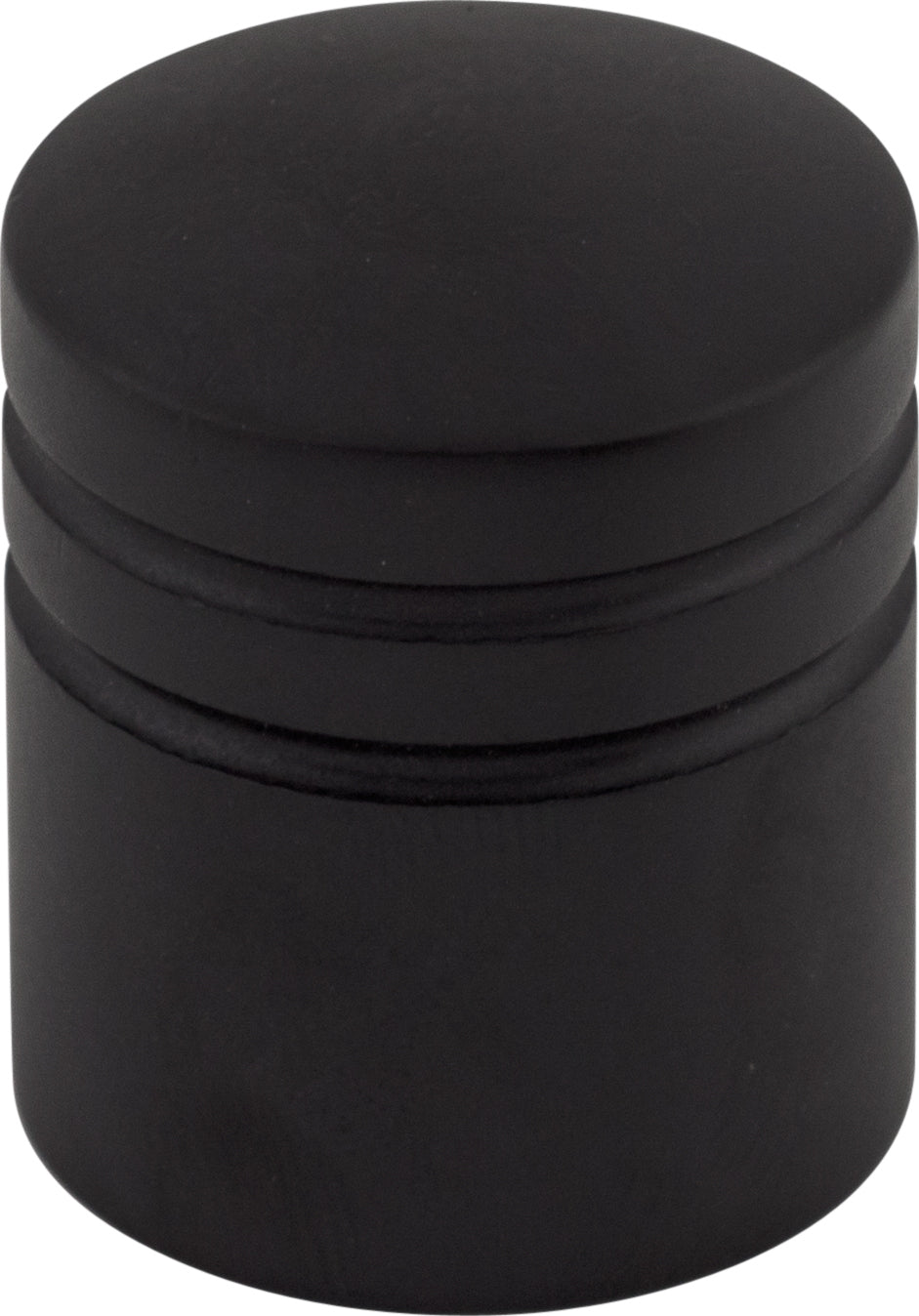 Top Knobs Stacked Series 1"L Knob, Flat Black