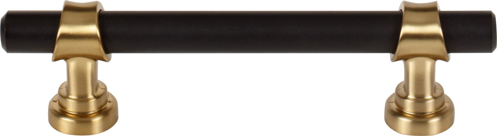 Top Knobs Bit Series 3-3/4"(95mm) CC Pull, Flat Black and Honey Bronze