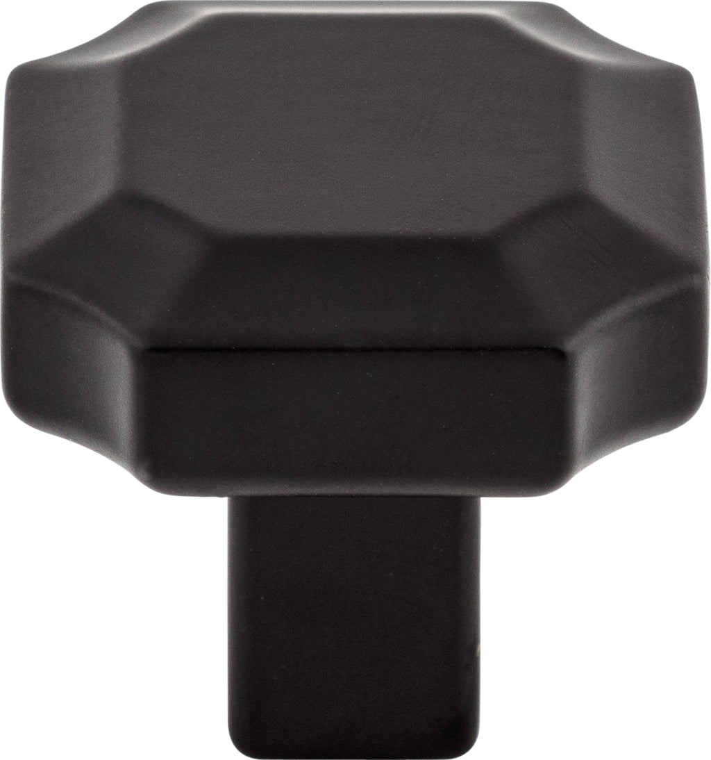 Top Knobs Davenport Series 1-1/4"L Knob, Flat Black