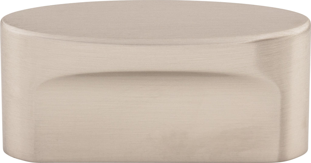 Top Knobs Oval Slot Series 2-1/4"L Knob, Brushed Satin Nickel