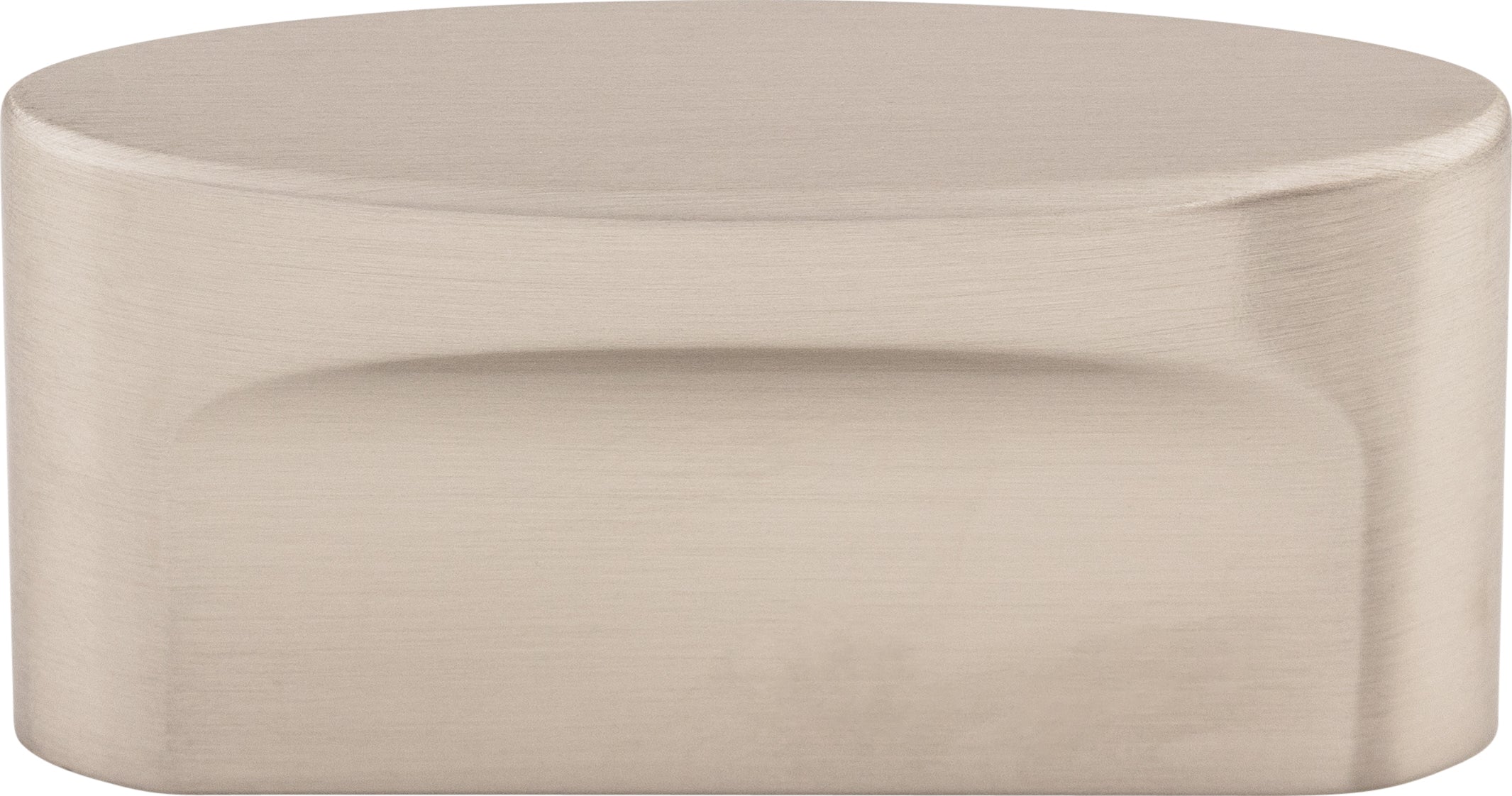 Top Knobs Oval Slot Series 2-1/4"L Knob, Brushed Satin Nickel