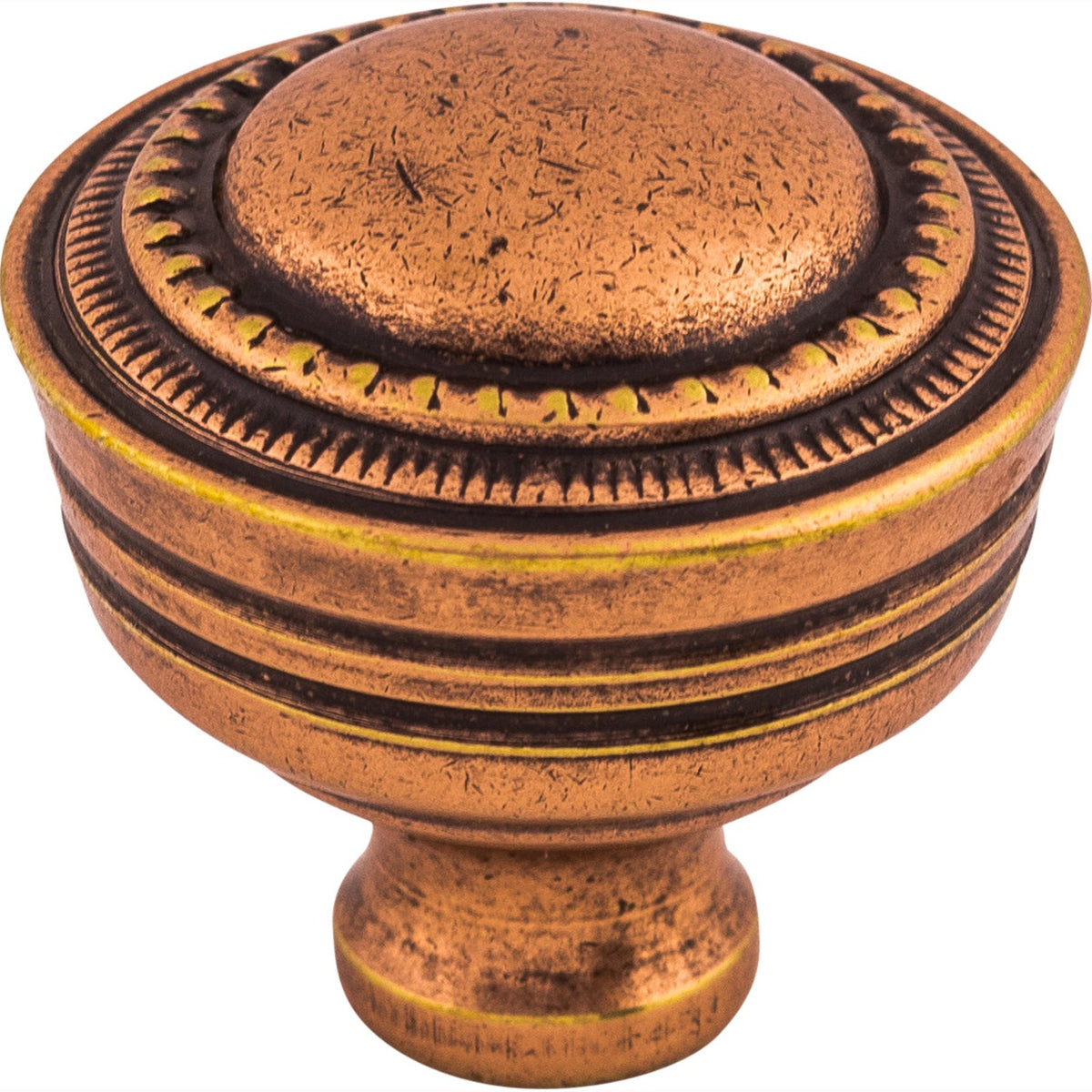 Top Knobs Contessa Series 1-1/4"L Knob, Old English Copper