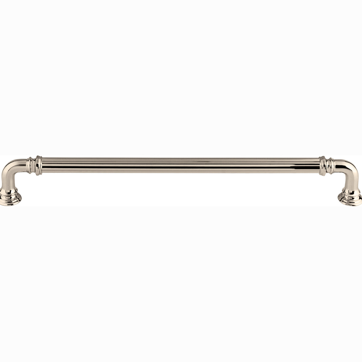 Top Knobs Reeded Series 9"(229mm) CC Pull, Polished Nickel