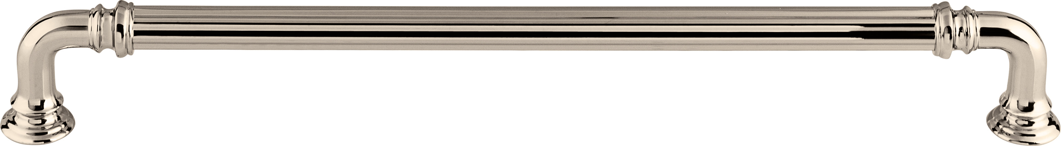 Top Knobs Reeded Series 9"(229mm) CC Pull, Polished Nickel