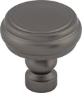 Top Knobs Brixton Series 1-1/4"L Rimmed Knob, Ash Gray