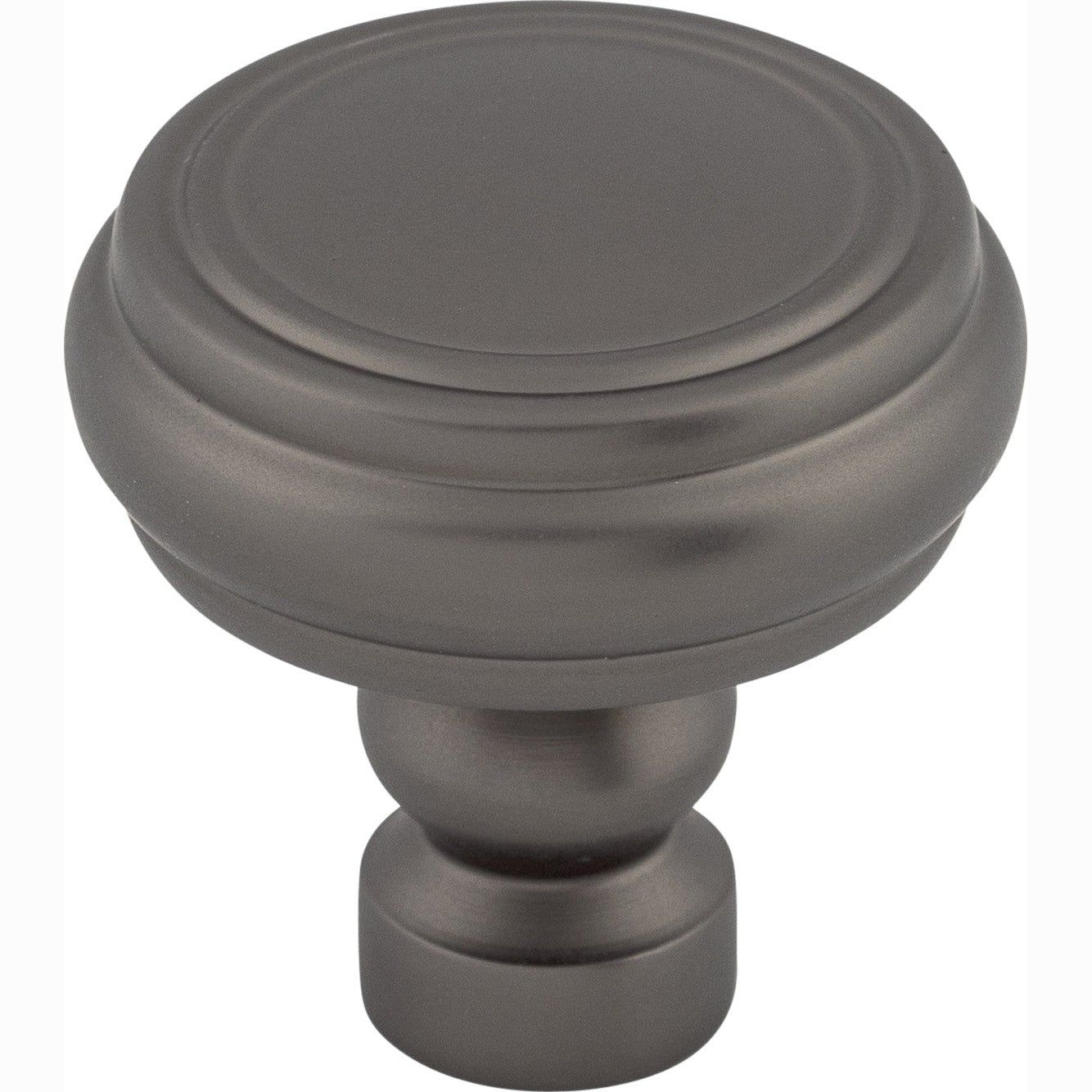 Top Knobs Brixton Series 1-1/4"L Rimmed Knob, Ash Gray