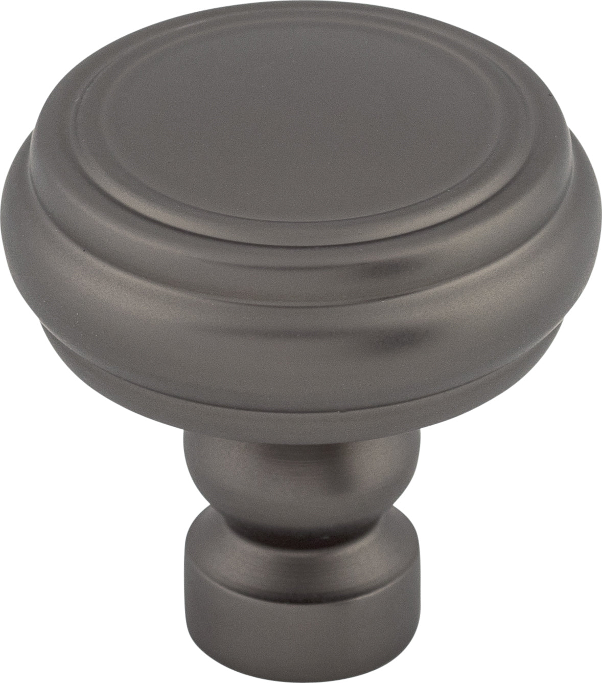 Top Knobs Brixton Series 1-1/4"L Rimmed Knob, Ash Gray