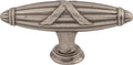 Top Knobs Ribbon & Reed Series 2-3/4"L T-Pull, Pewter Antique