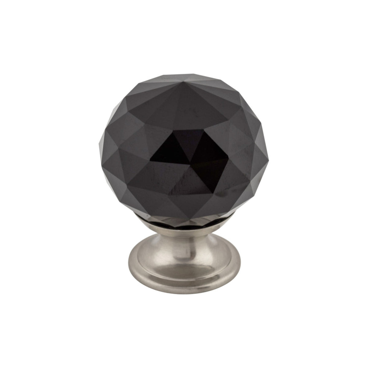 Black Crystal 1 3/8" Diameter Round Knob
