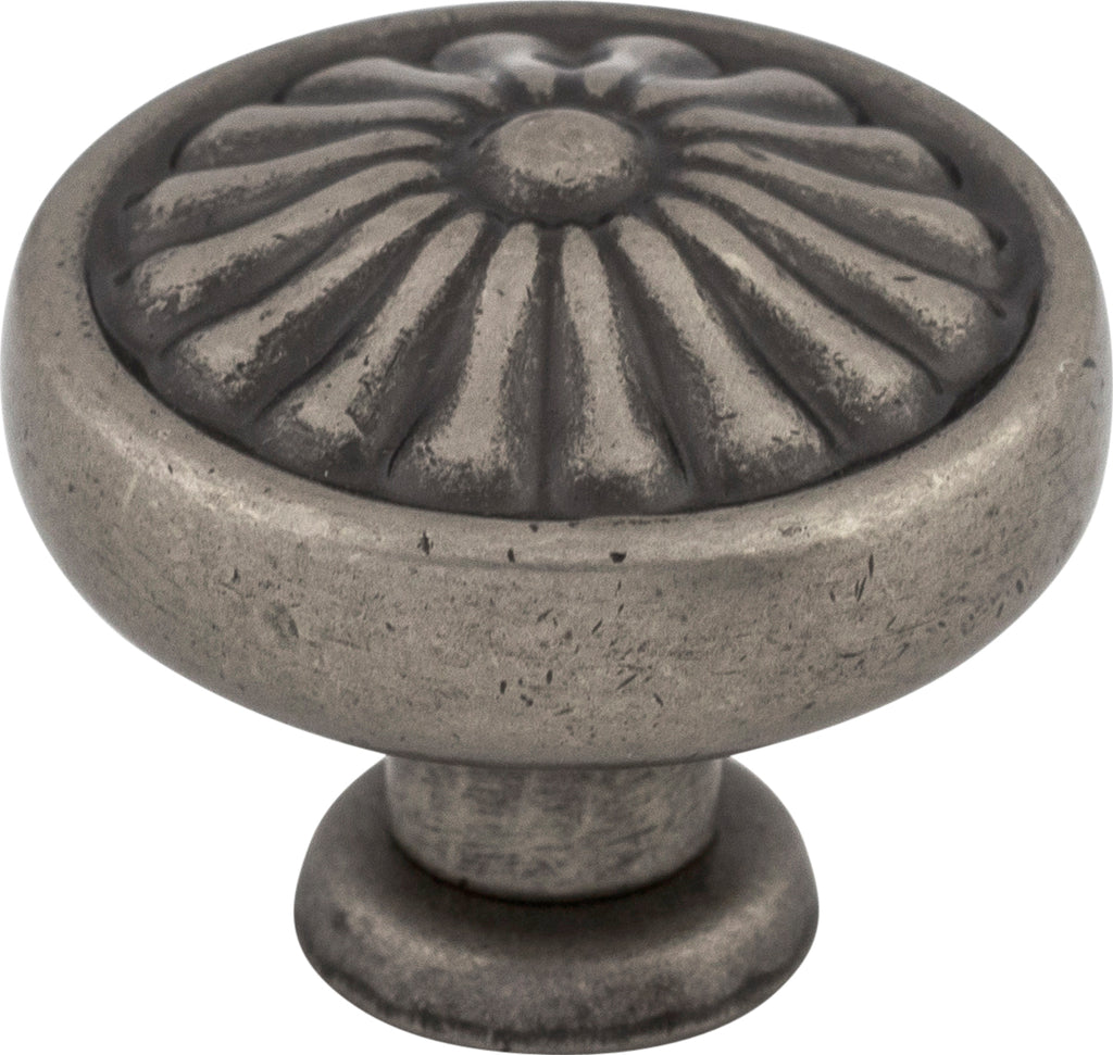 Top Knobs Flower Series 1-1/4"L Knob, Pewter Antique