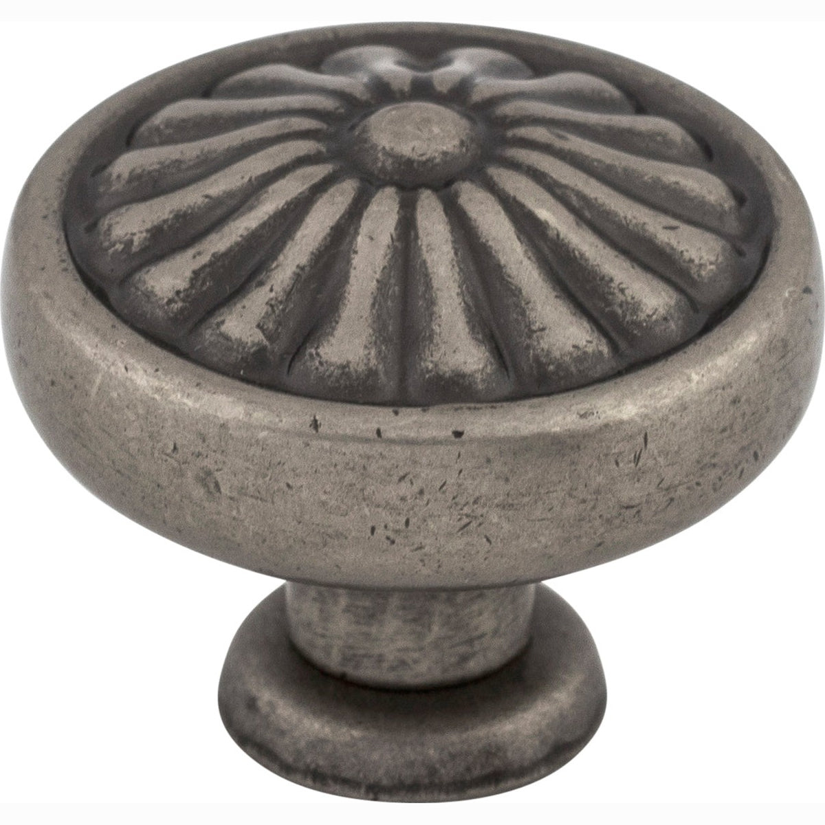 Top Knobs Flower Series 1-1/4"L Knob, Pewter Antique