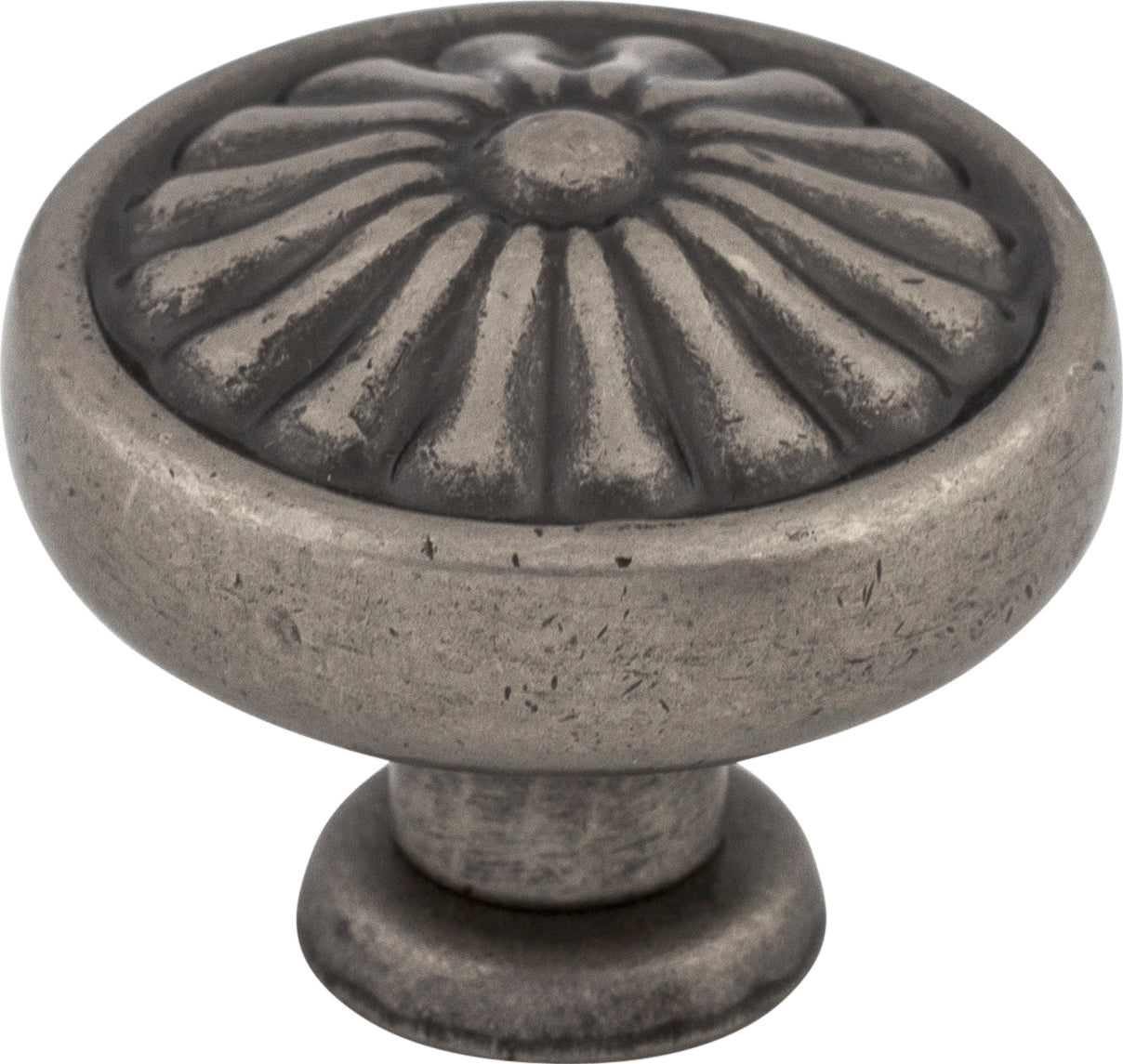 Top Knobs Flower Series 1-1/4"L Knob, Pewter Antique