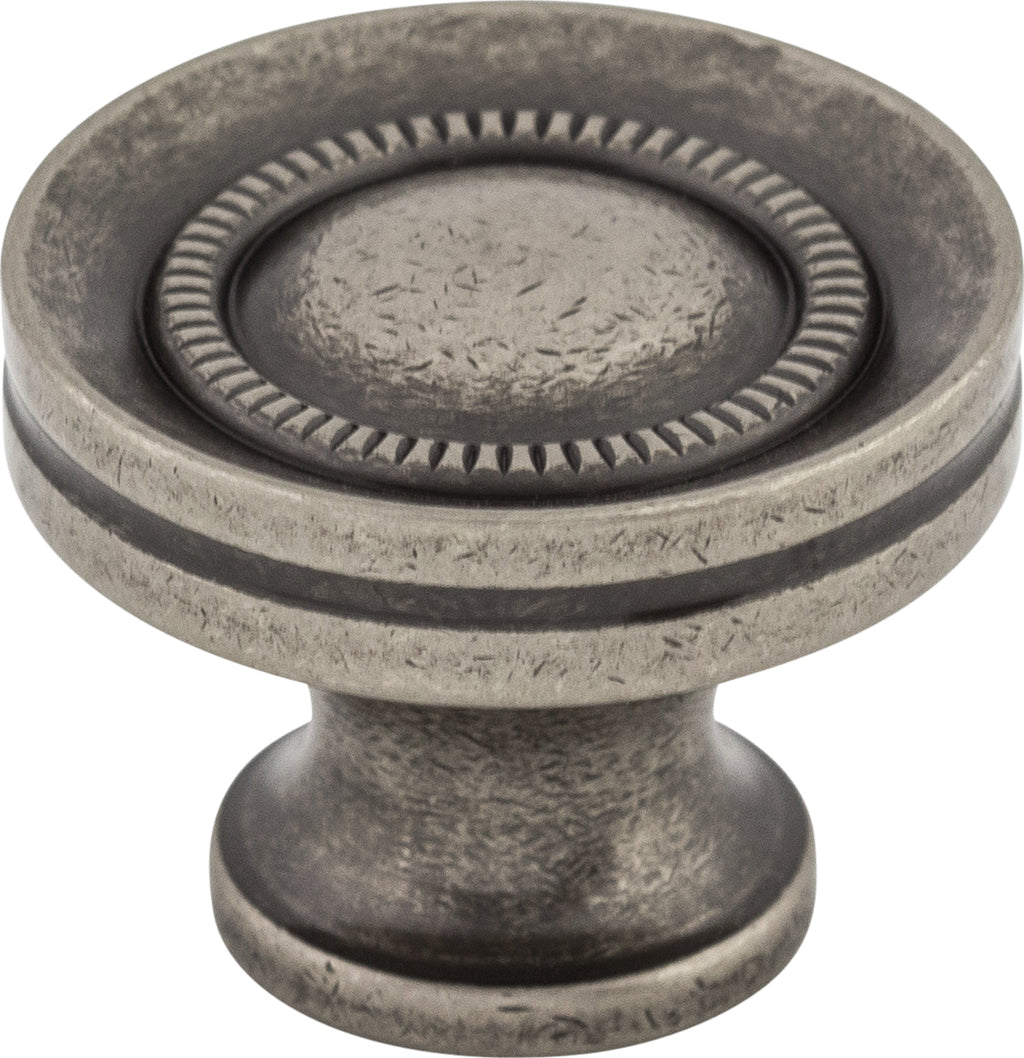 Top Knobs Button Series 1-1/4"L Knob, Pewter Antique