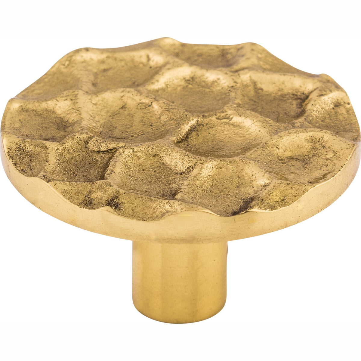 Top Knobs Cobblestone Series 1-15/16"L Round Knob, Brass