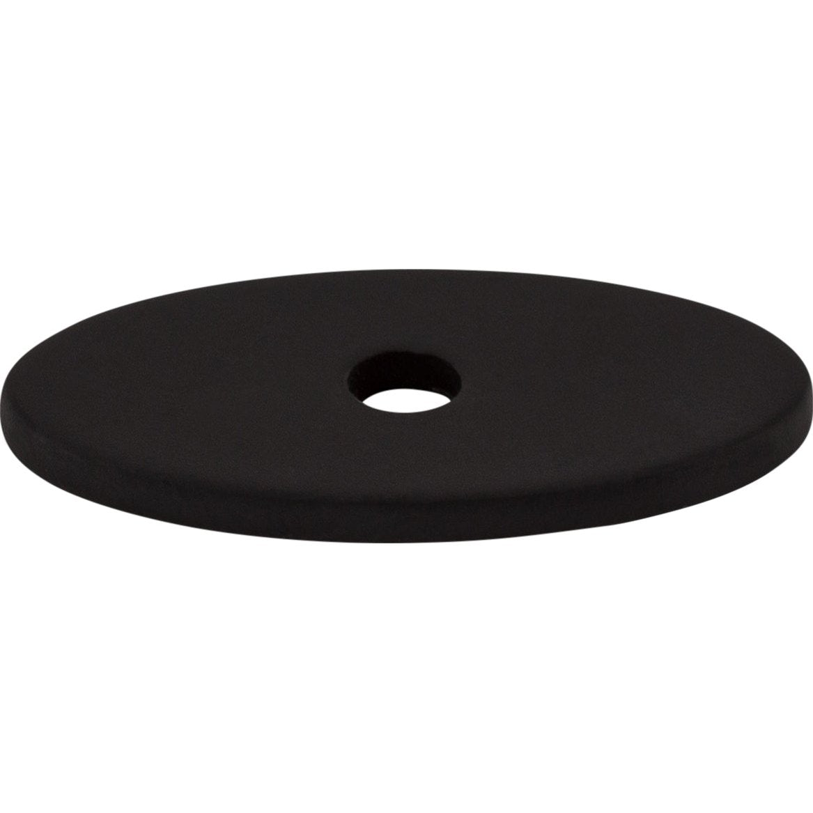 Top Knobs Oval Series 1-1/4"L Backplate, Flat Black