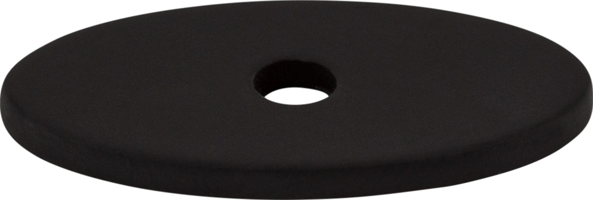 Top Knobs Oval Series 1-1/4"L Backplate, Flat Black