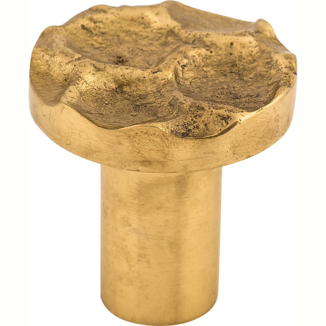 Top Knobs Cobblestone Series 1-1/8"L Round Knob, Brass