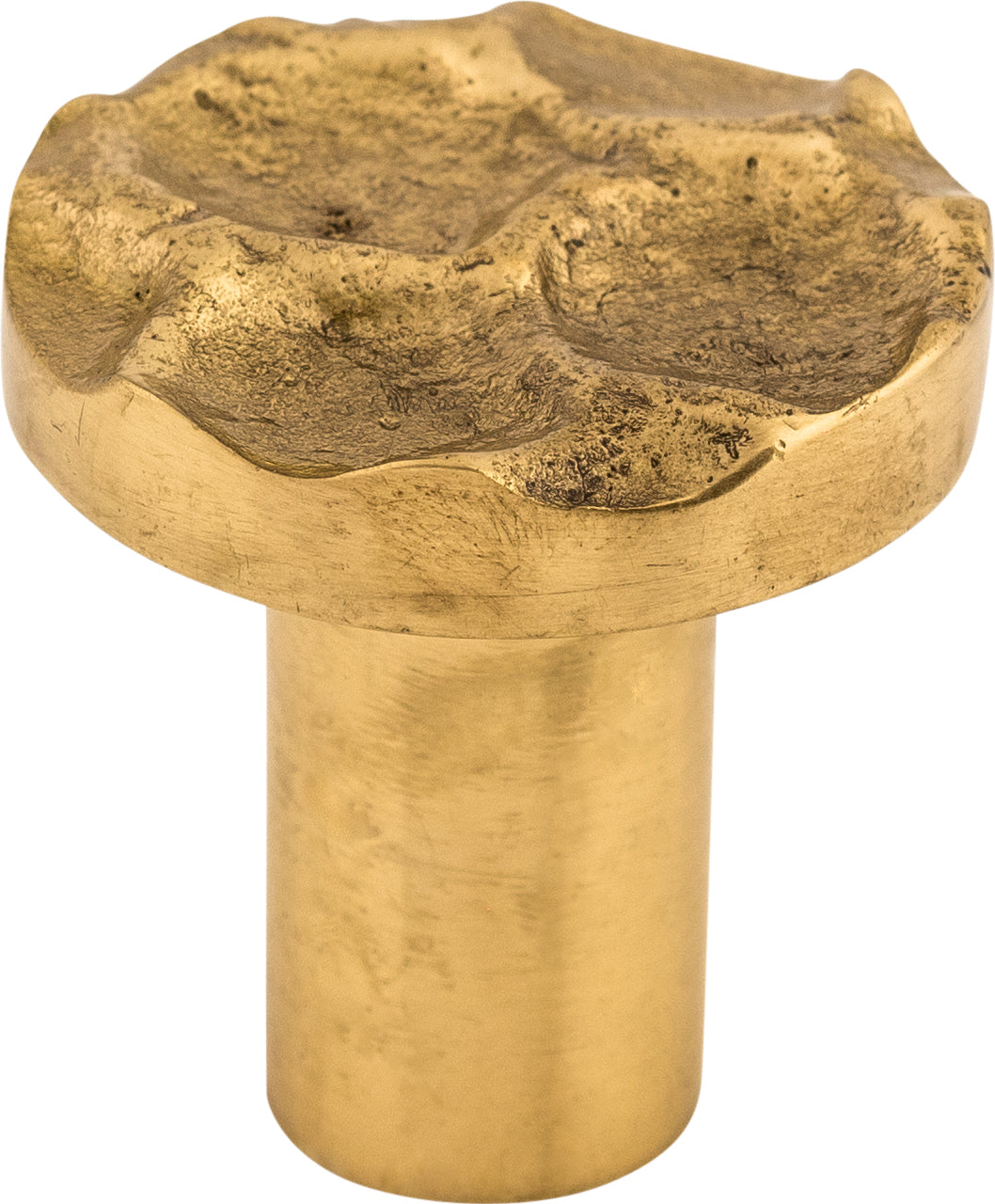 Top Knobs Cobblestone Series 1-1/8"L Round Knob, Brass