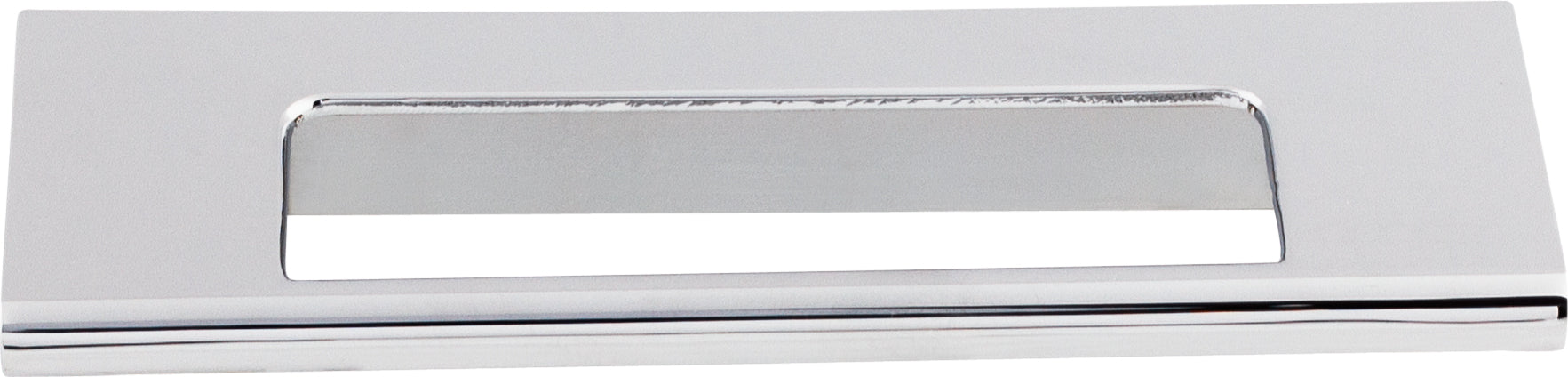 Top Knobs Europa Series 3-3/4"(95mm) CC Cut Out Tab Pull, Polished Chrome