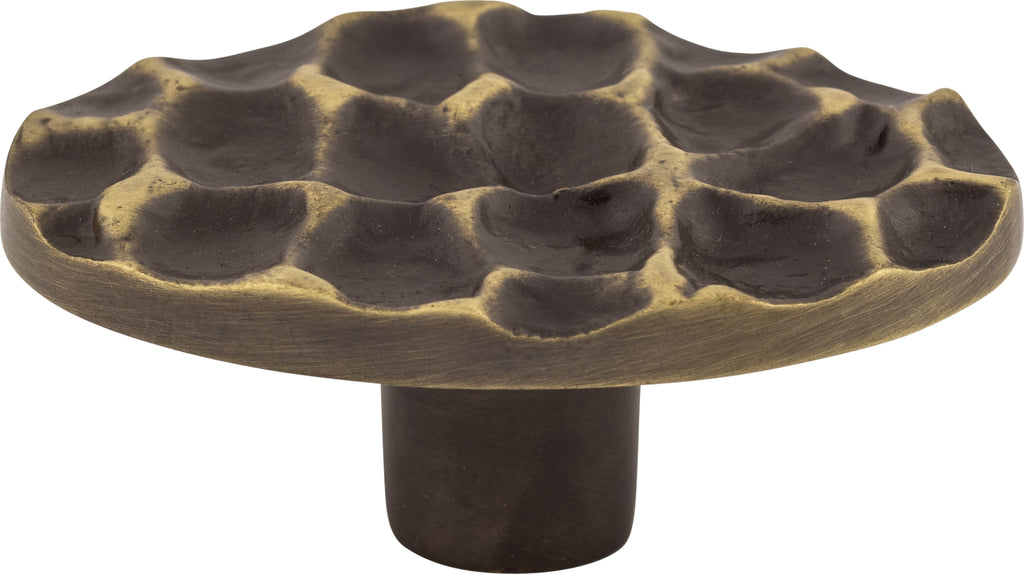 Top Knobs Cobblestone Series 2-5/8"L Oval Knob, Brass Antique