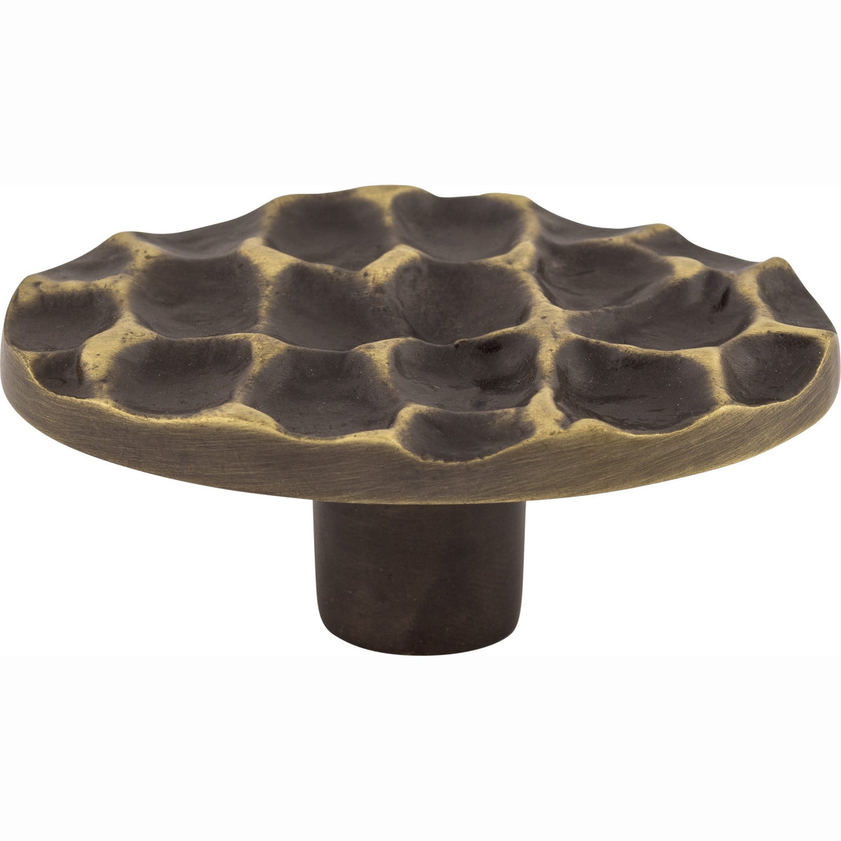 Top Knobs Cobblestone Series 2-5/8"L Oval Knob, Brass Antique