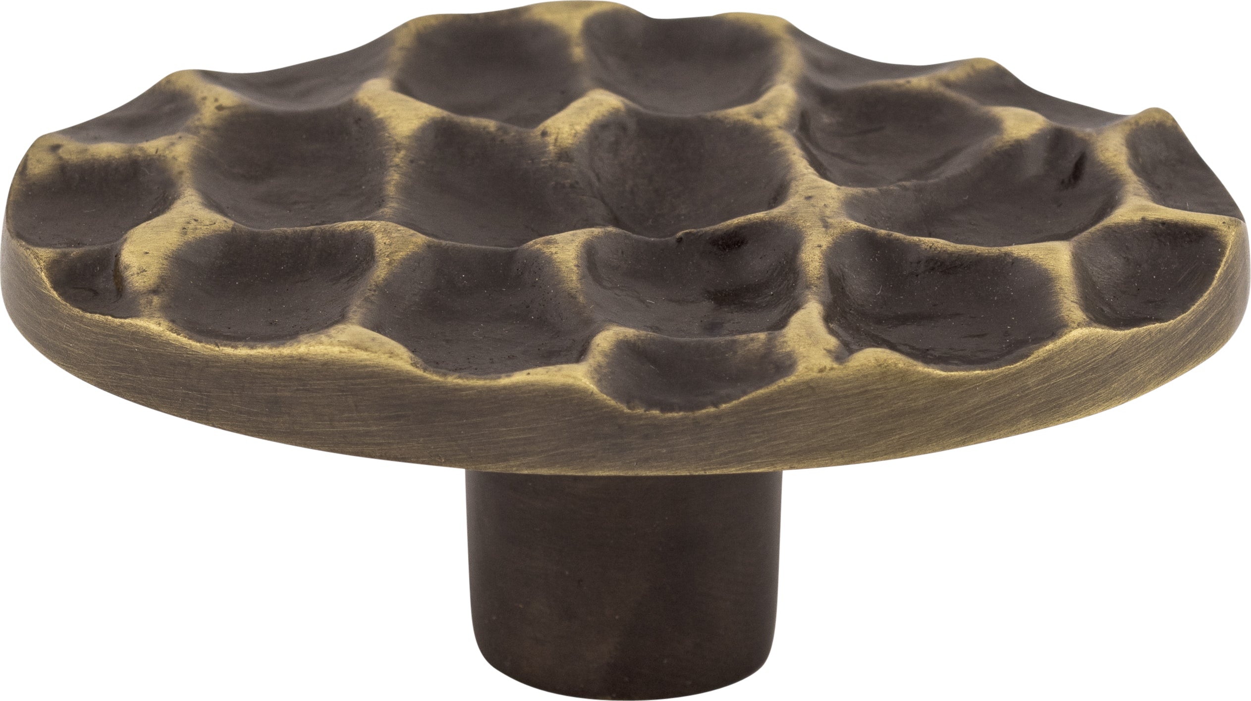Top Knobs Cobblestone Series 2-5/8"L Oval Knob, Brass Antique