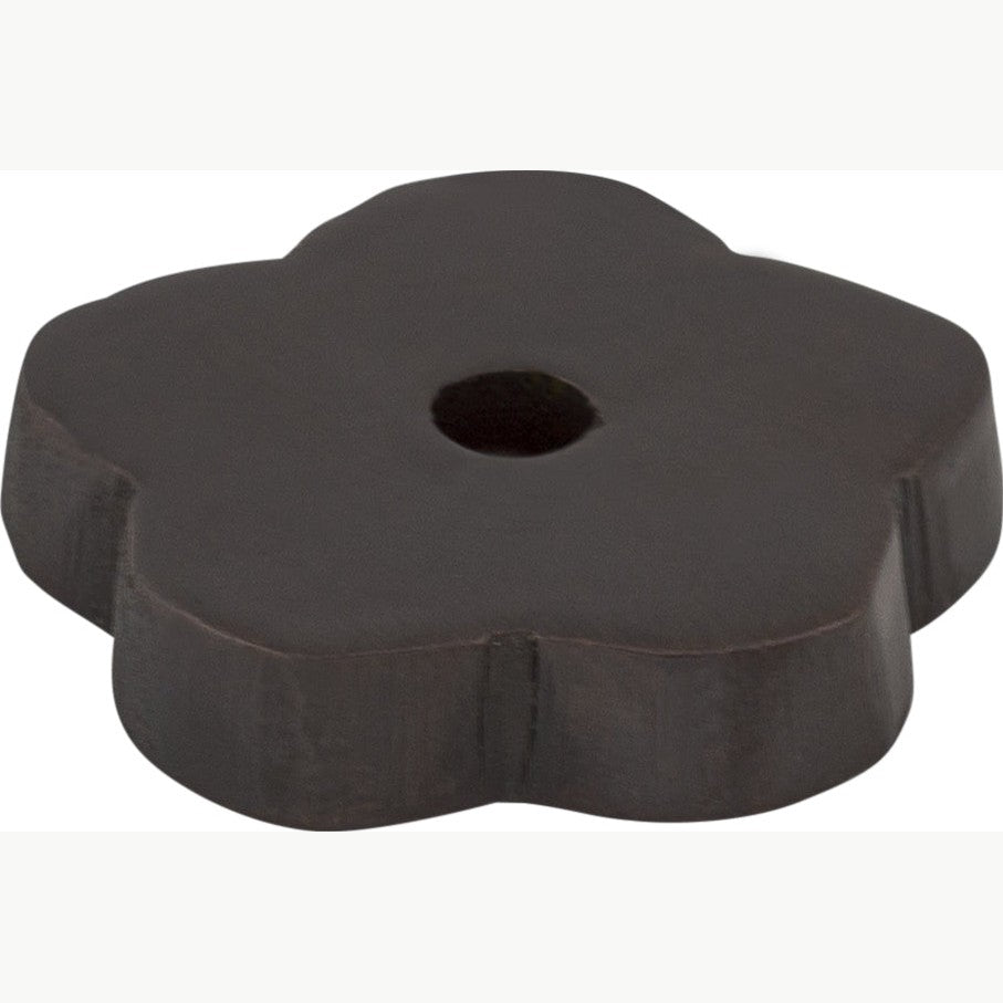 Top Knobs Aspen Flower Series 1"L Backplate, Medium Bronze