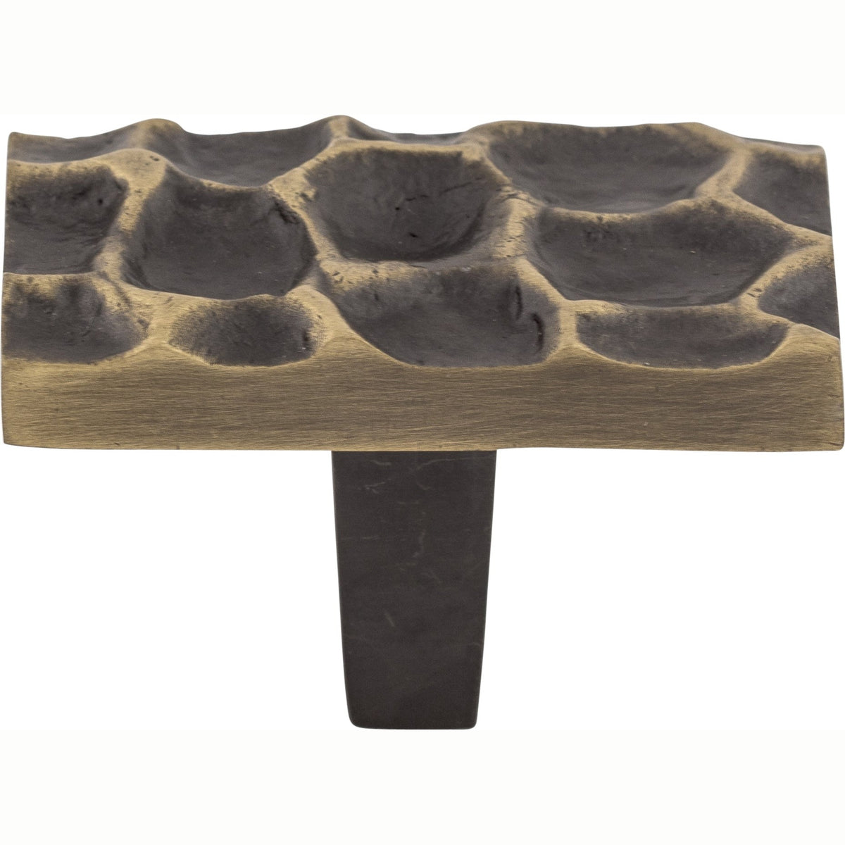 Top Knobs Cobblestone Series 1-7/8"L Rectangle Knob, Brass Antique