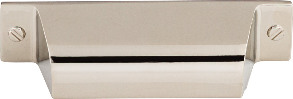 Top Knobs Channing Series 2-3/4"(70mm) CC Cup Pull, Polished Nickel