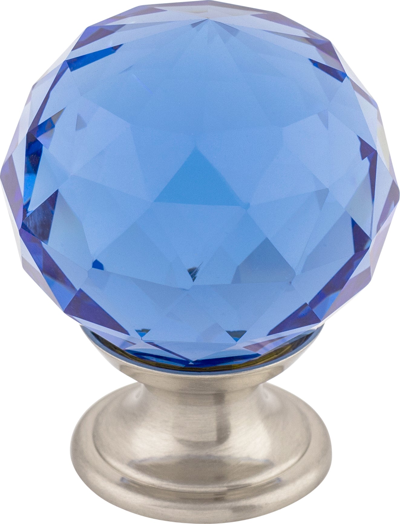 Top Knobs Blue Crystal Series 1-3/8"L Knob, 