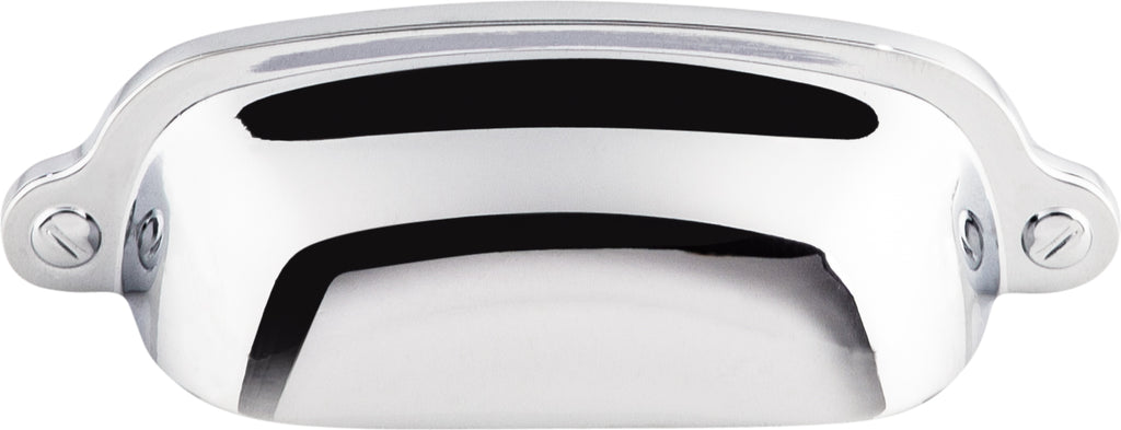 Top Knobs Charlotte Series 2-9/16"(65mm) CC Cup Pull, Polished Chrome