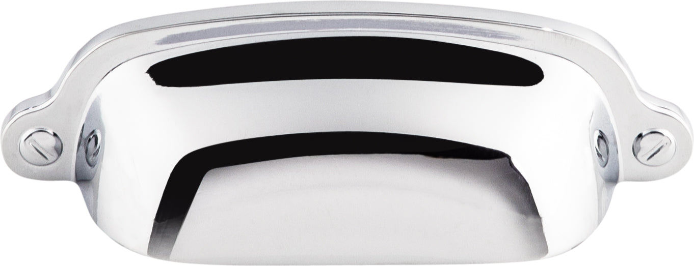 Top Knobs Charlotte Series 2-9/16"(65mm) CC Cup Pull, Polished Chrome