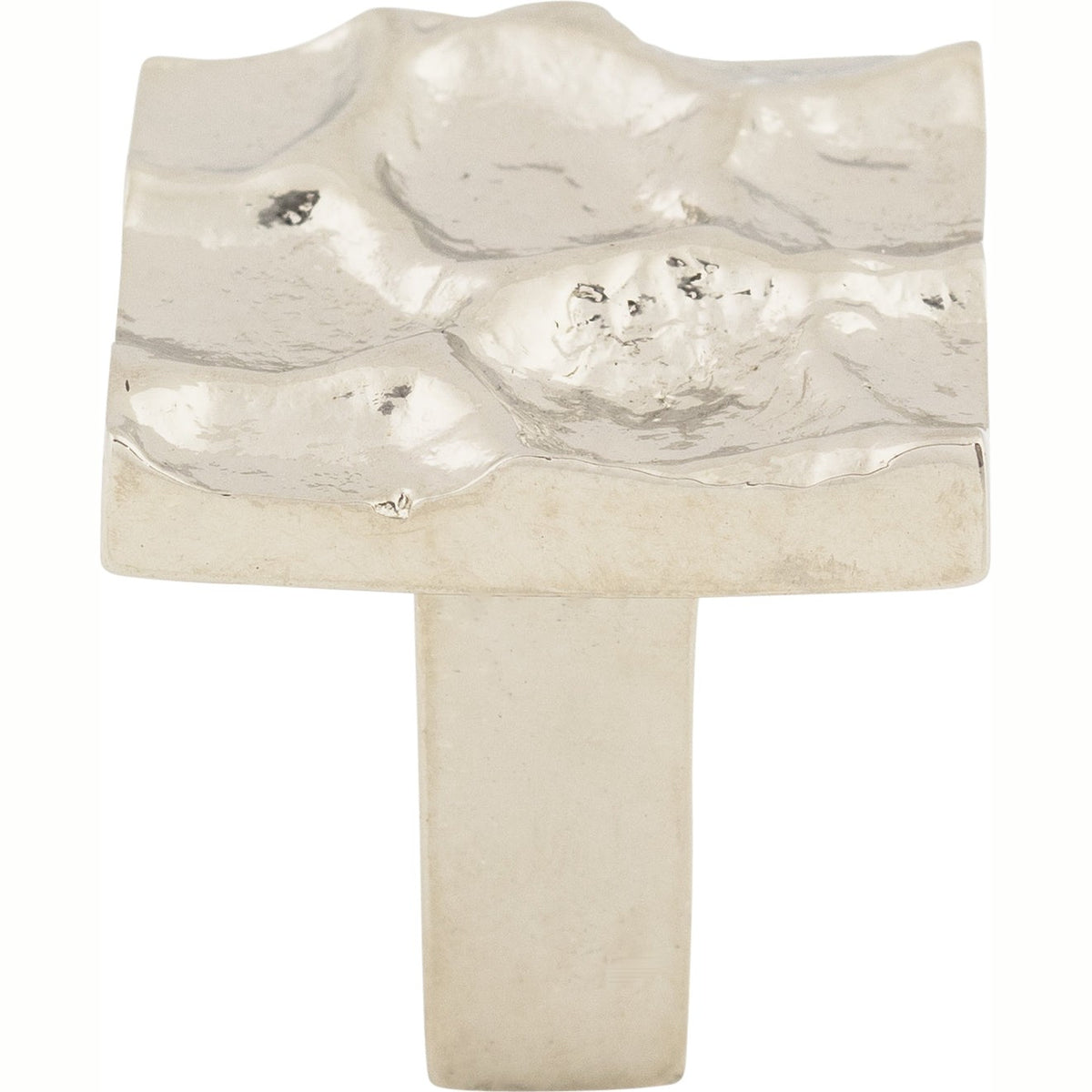 Top Knobs Cobblestone Series 1-1/8"L Square Knob, Polished Nickel
