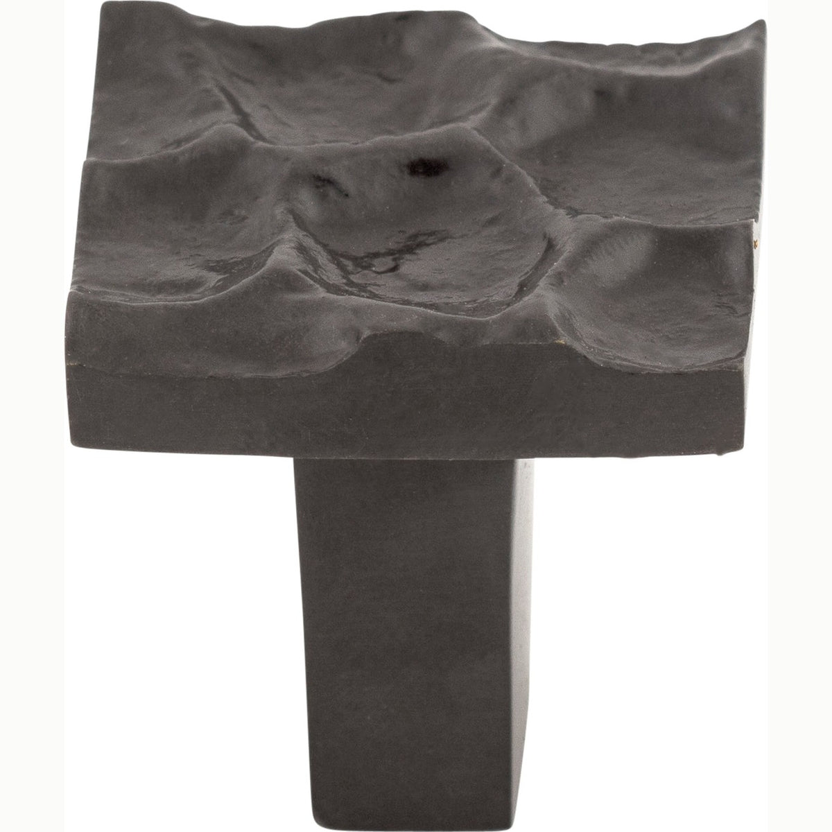 Top Knobs Cobblestone Series 1-1/8"L Square Knob, Coal Black