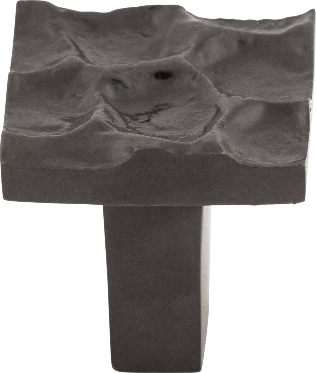 Top Knobs Cobblestone Series 1-1/8"L Square Knob, Coal Black