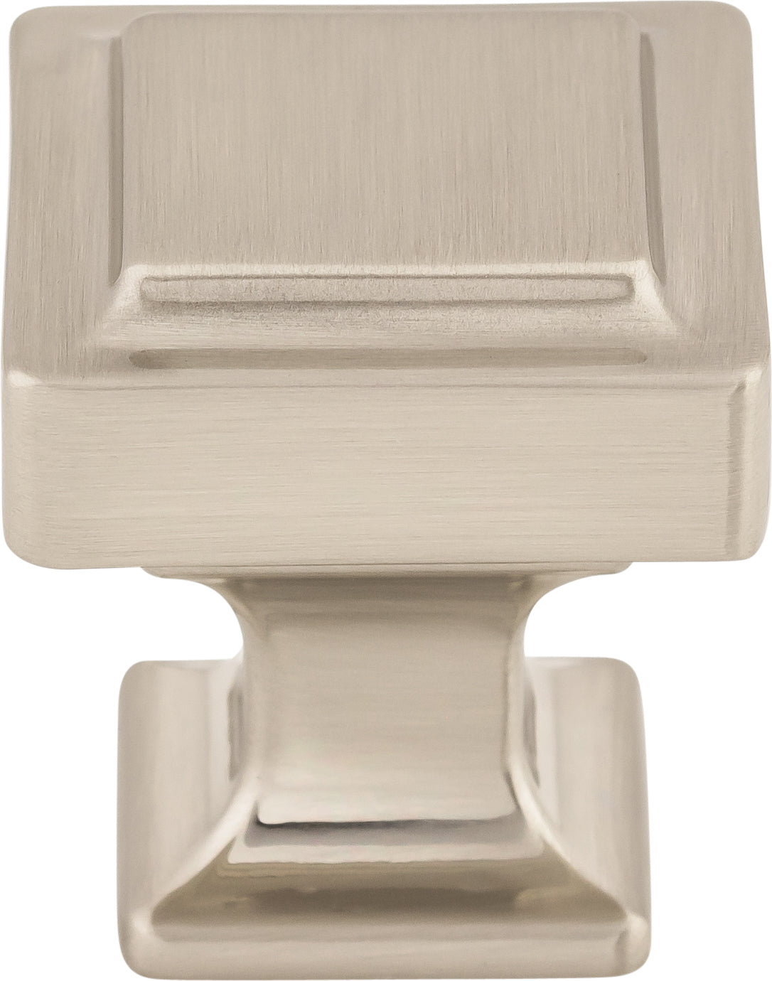 Top Knobs Ascendra Series 1-1/8"L Knob, Brushed Satin Nickel