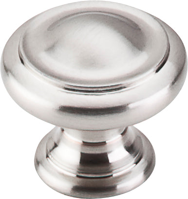 Top Knobs Dome Series 1-1/8"L Knob, Brushed Satin Nickel