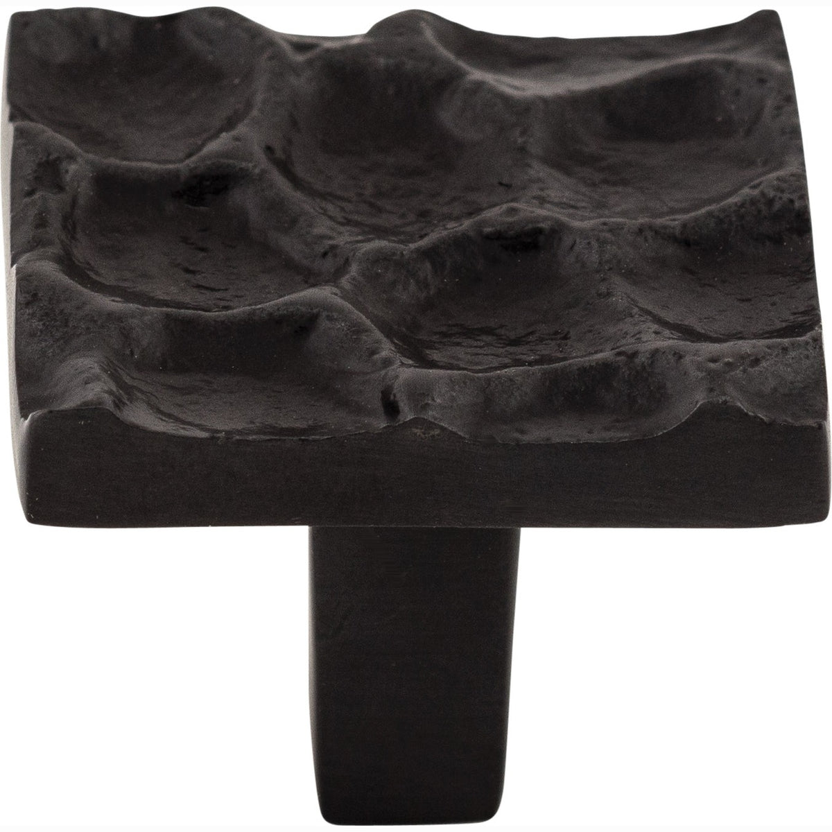 Top Knobs Cobblestone Series 1-3/8"L Square Knob, Coal Black